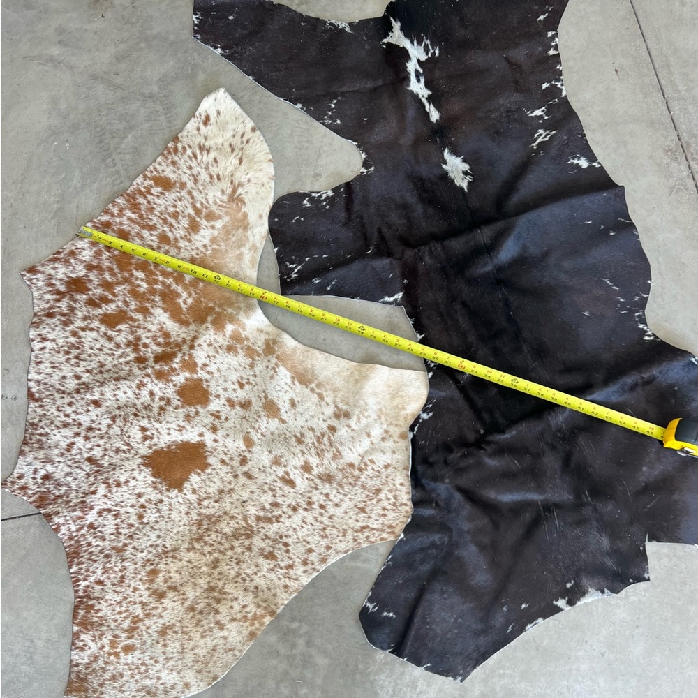 Two Large Cowhide Pieces for crafting Hair on Hide